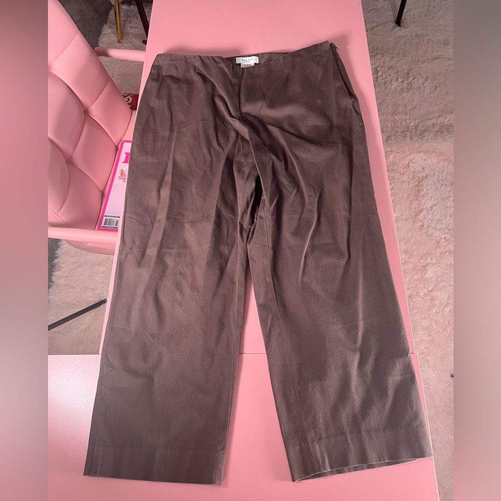 Kate Hill Petite Trousers‎ In Brown Size 10